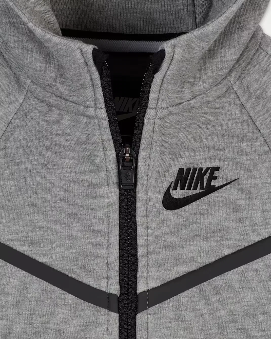 Детский флисовый комбинезон (2 предмета) на молнии, размер 12-24 месяца Nike Sportswear, Dark Grey Heather — фото 3