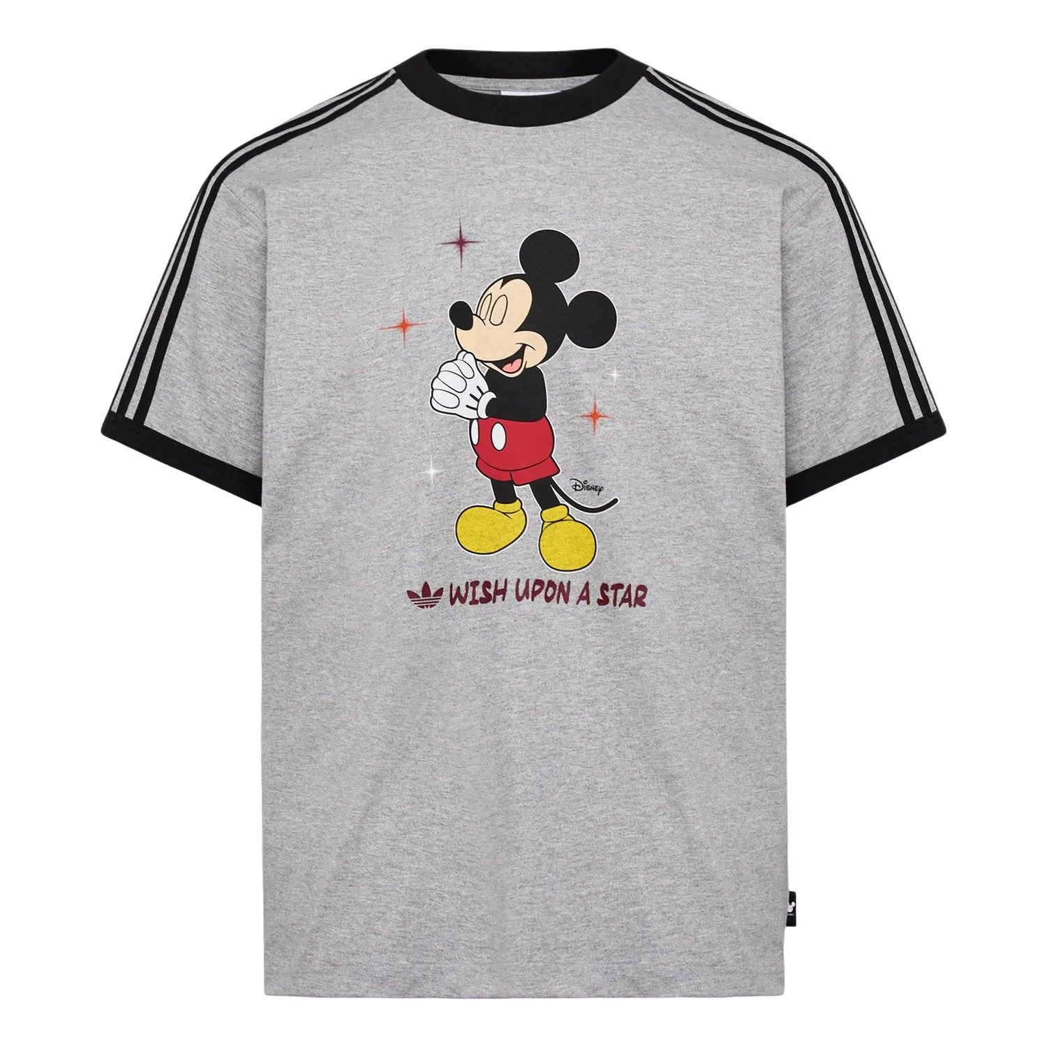 Мужская футболка Disney Mickey Mouse Wish T-Shirt Asia Sizing 'Grey' adidas, серый