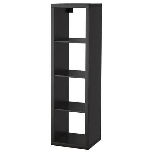 Стеллаж Ikea Kallax 42х147 см, черно-коричневый