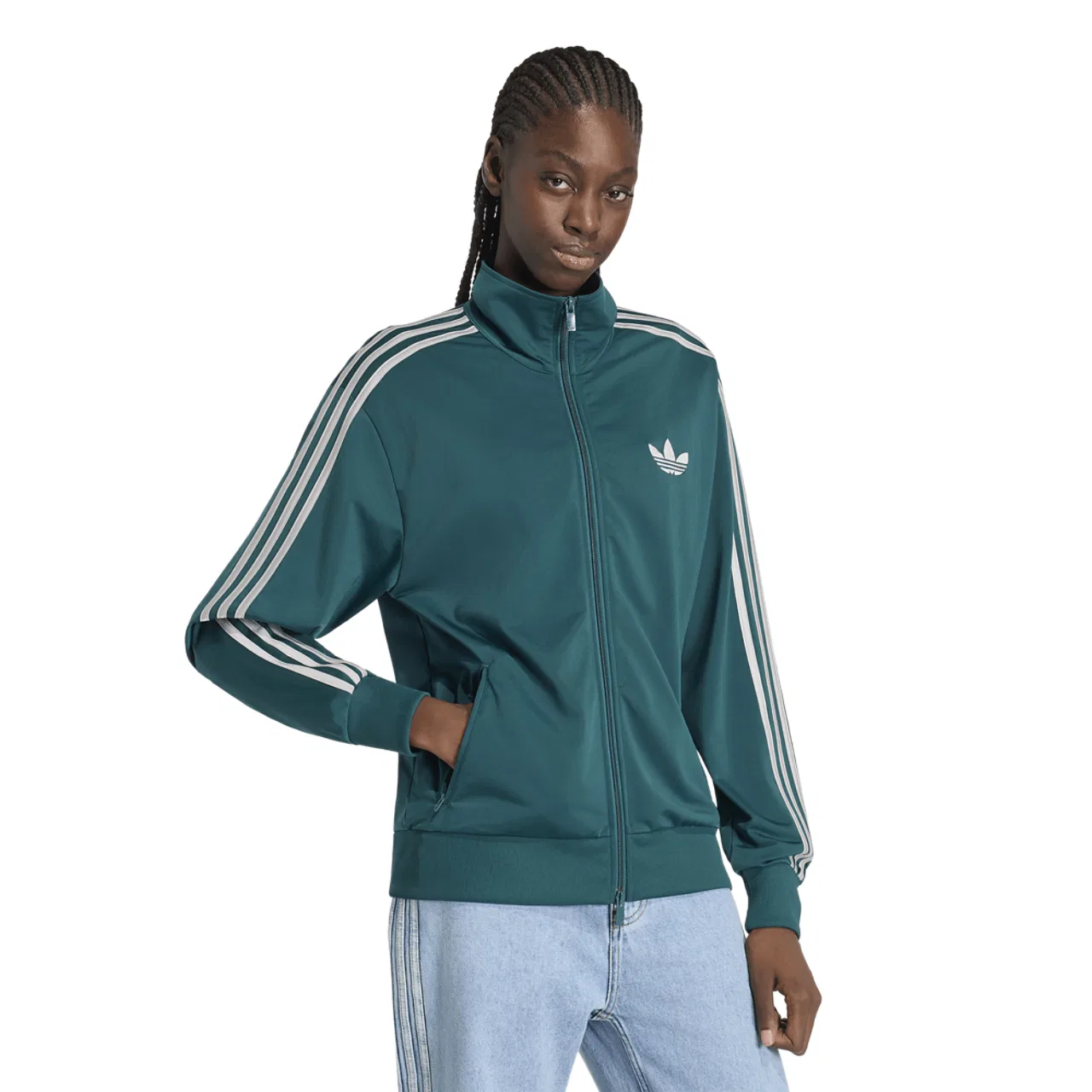 Женская куртка Firebird Classic Loose Track Top Adidas, цвет Rich Green/Grey
