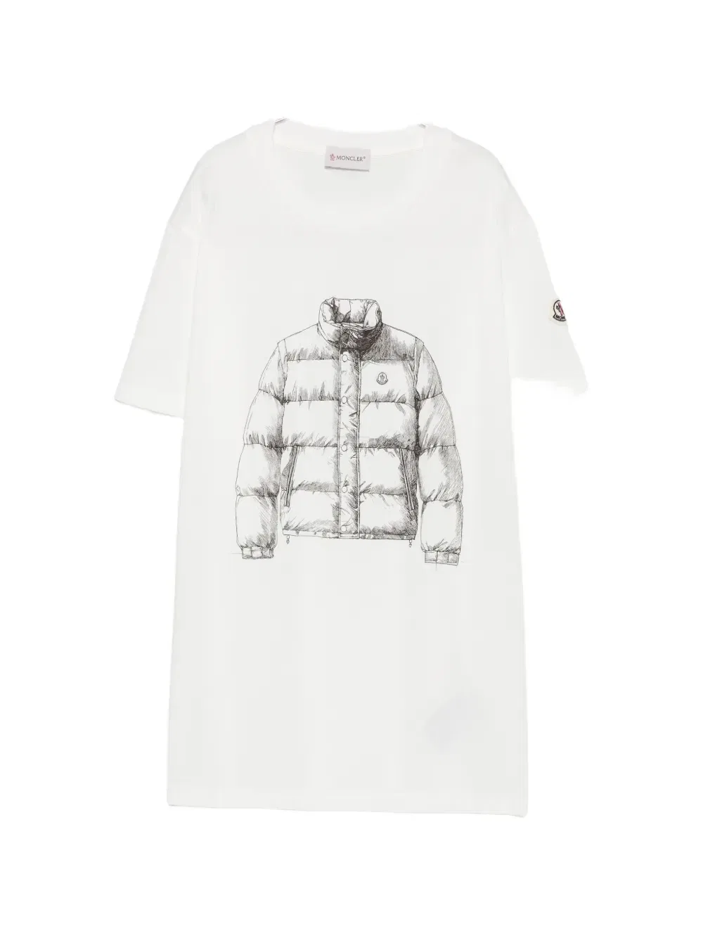 Футболка с графическим принтом и нашивкой-логотипом Moncler Enfant, белый