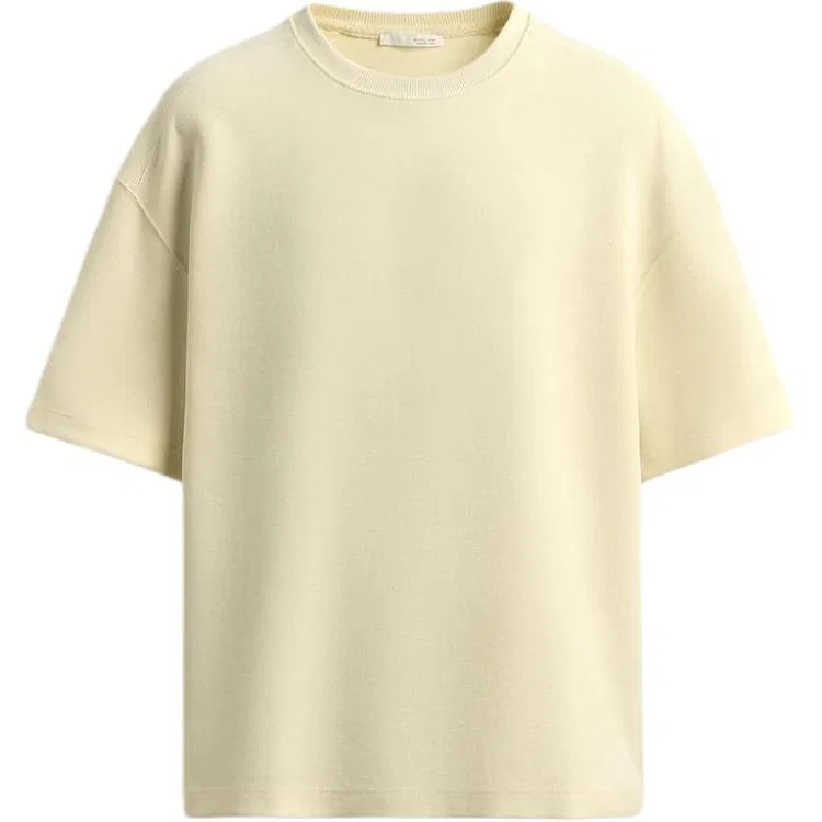 Мужская футболка с круглым вырезом Light Yellow ZARA