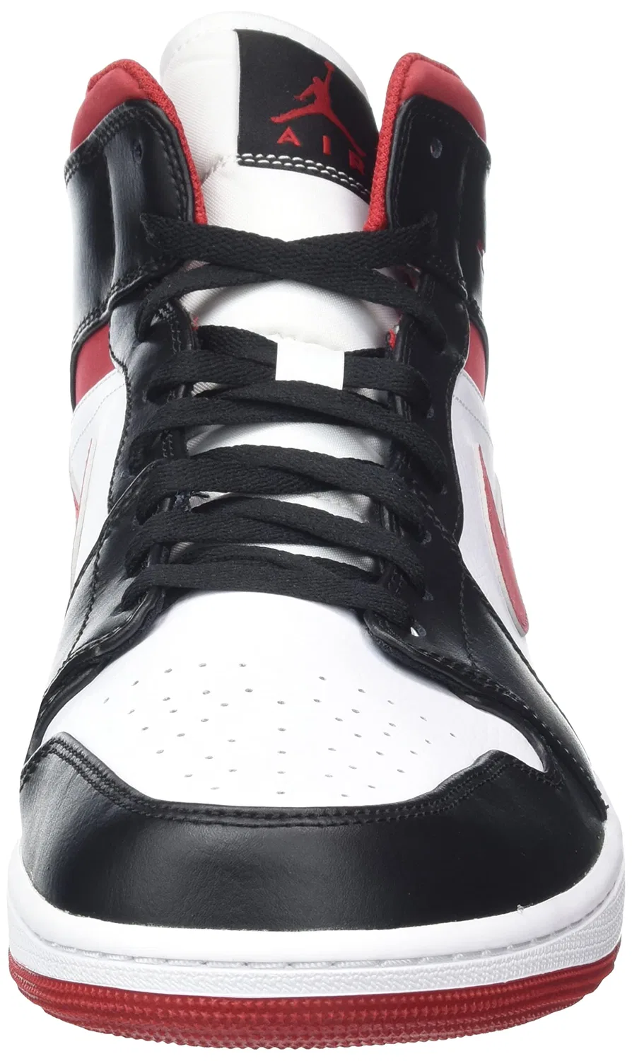Детские кроссовки для мальчиков Air Jordan 1 Mid (gs) NIKE, White Gym Red Black — фото 2