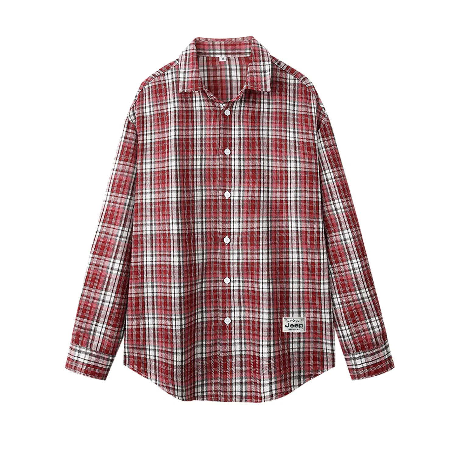 Детская рубашка с принтом в клетку Jeep Classic Collection, Red Plaid