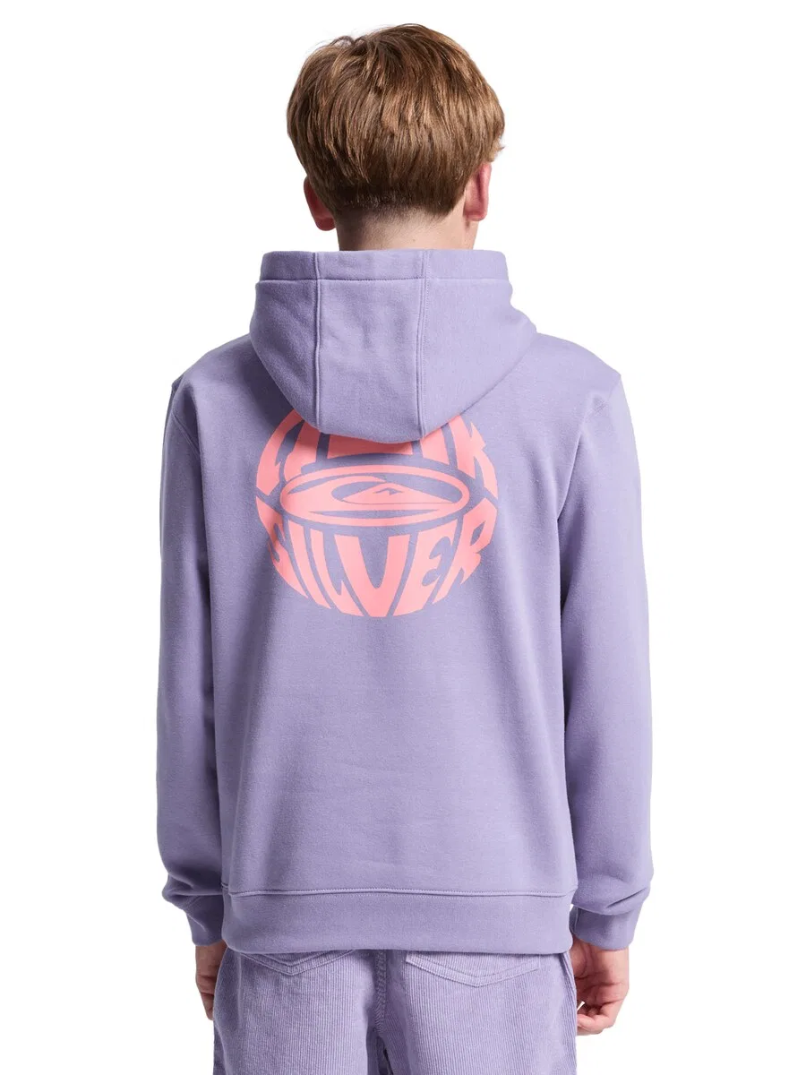 Толстовка QUIKSILVER 'Quik Globe' фиолетового цвета — фото 3