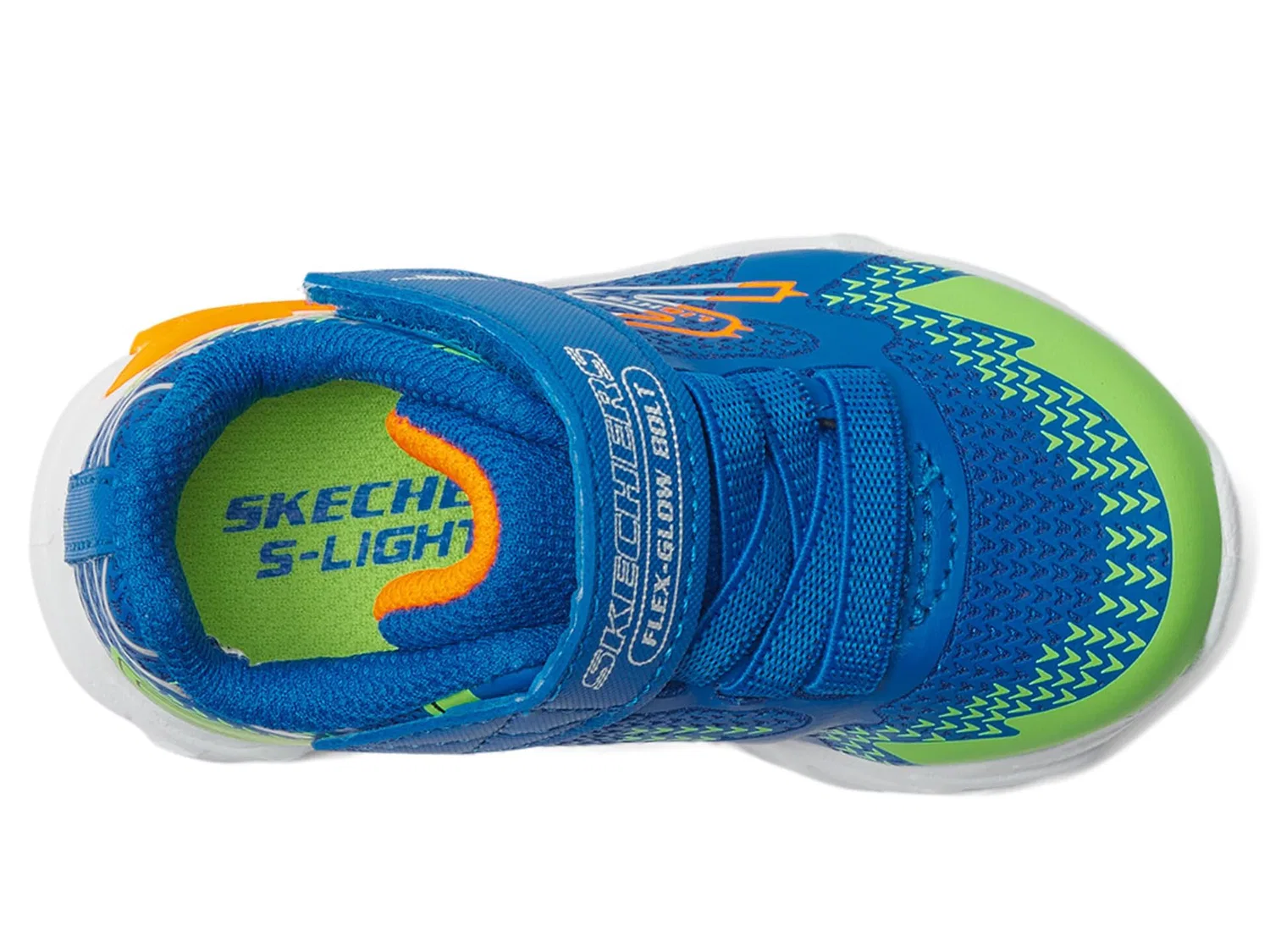 Детские спортивные туфли для мальчиков с подсветкой Flex-glow Bolt Skechers, Royal Blue Multicolor — фото 3