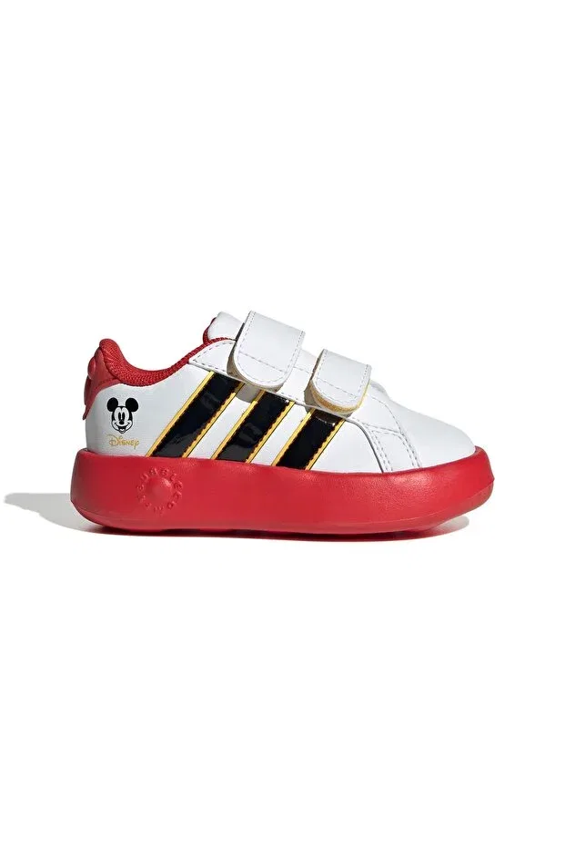 Детские кроссовки для мальчиков с принтом Grand Court Mickey Cf I Adidas, White
