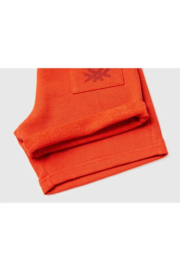 Детские шорты для мальчиков хлопковые Benetton, Red — фото 3