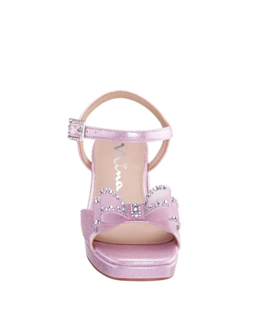 Сандалии для девочек Aiza на каблуке и платформе Nina, Pink — фото 3