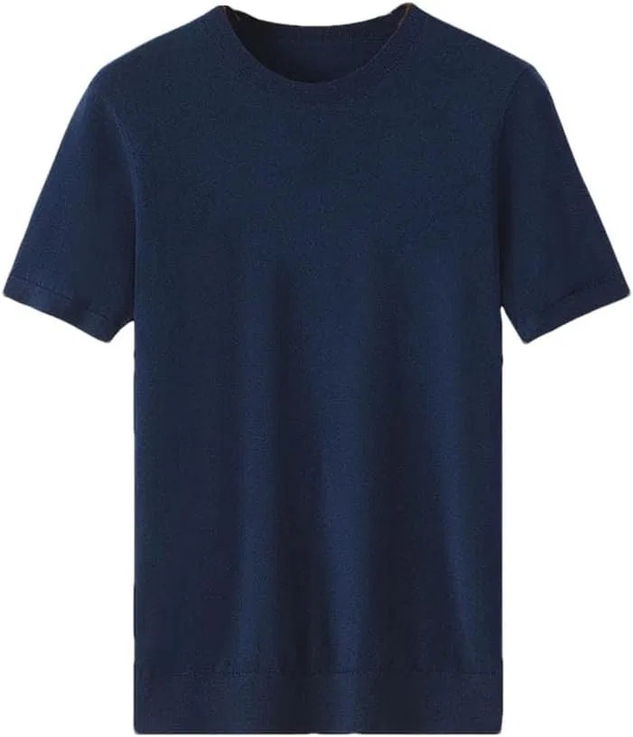 Мужская футболка с круглым вырезом Thin Knit, Navy Blue