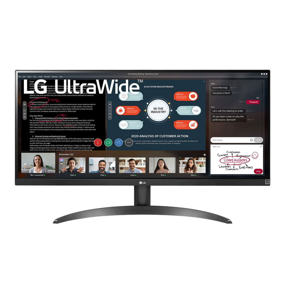 

Монитор игровой LG 29WP500, 29", 2560x1080, 75 Гц, IPS, чёрный