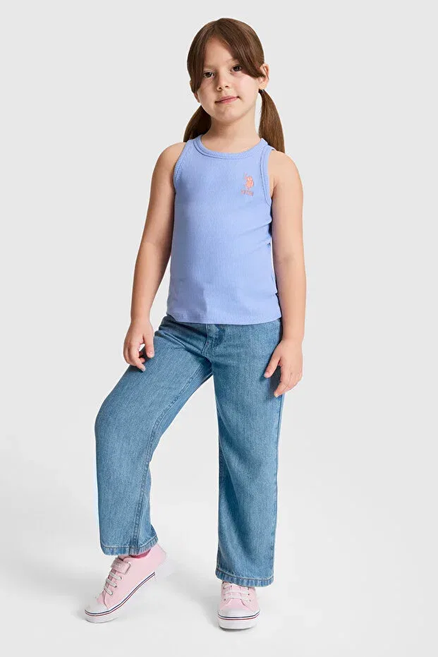 Детская футболка для девочек без рукавов U.S. Polo Assn., Lavender — фото 4