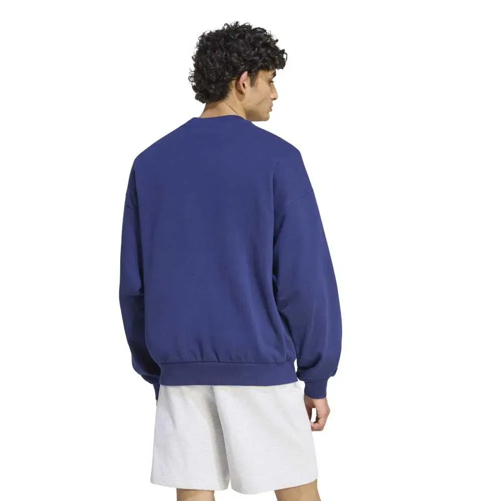 Мужской хлопковый свитшот Kit Small Logo Adidas, Blue — фото 2