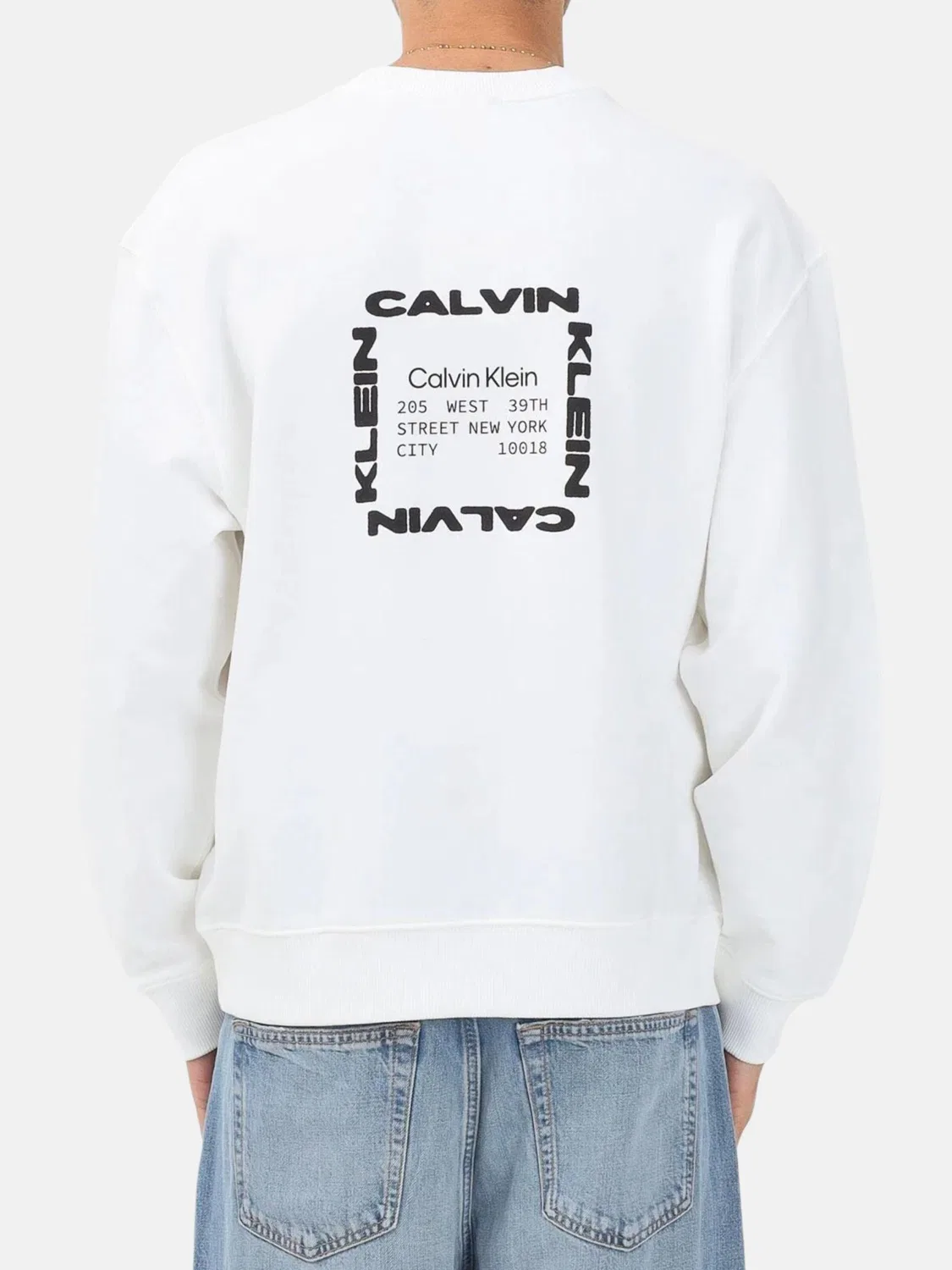 Толстовка Calvin Klein CALVIN KLEIN FELPA FELPA белого цвета — фото 3