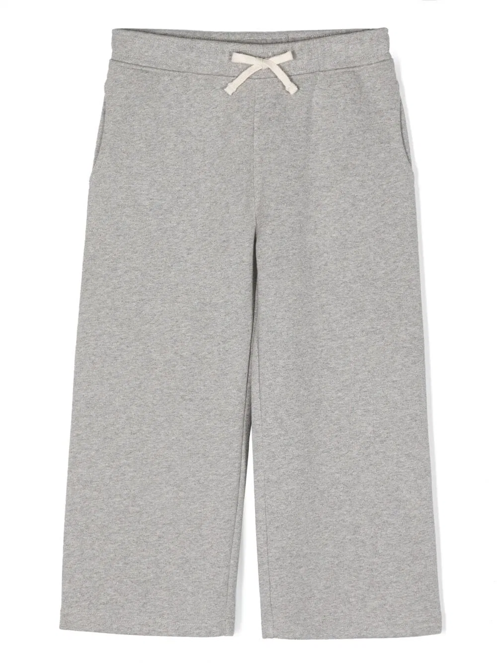 Брюки широкие с эффектом меланж Melange-Effect Wide-Leg Trousers Bonpoint, Light Grey