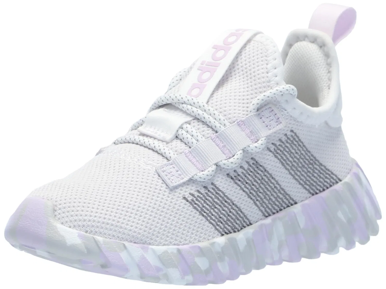 Детские кроссовки для мальчиков с закрытым носком Kaptir Flow Adidas, White Grey Frosted Lavender