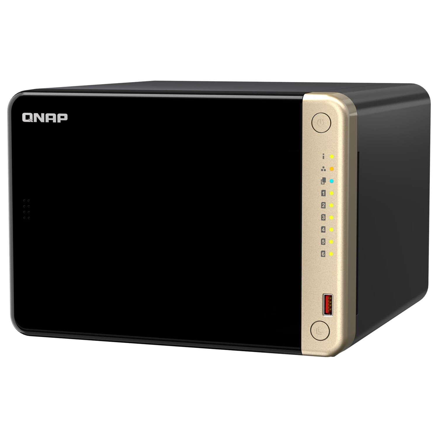 

Сетевое хранилище QNAP TS-664 Nas DDR4 8 Гб, 6 отсеков, без дисков, черный