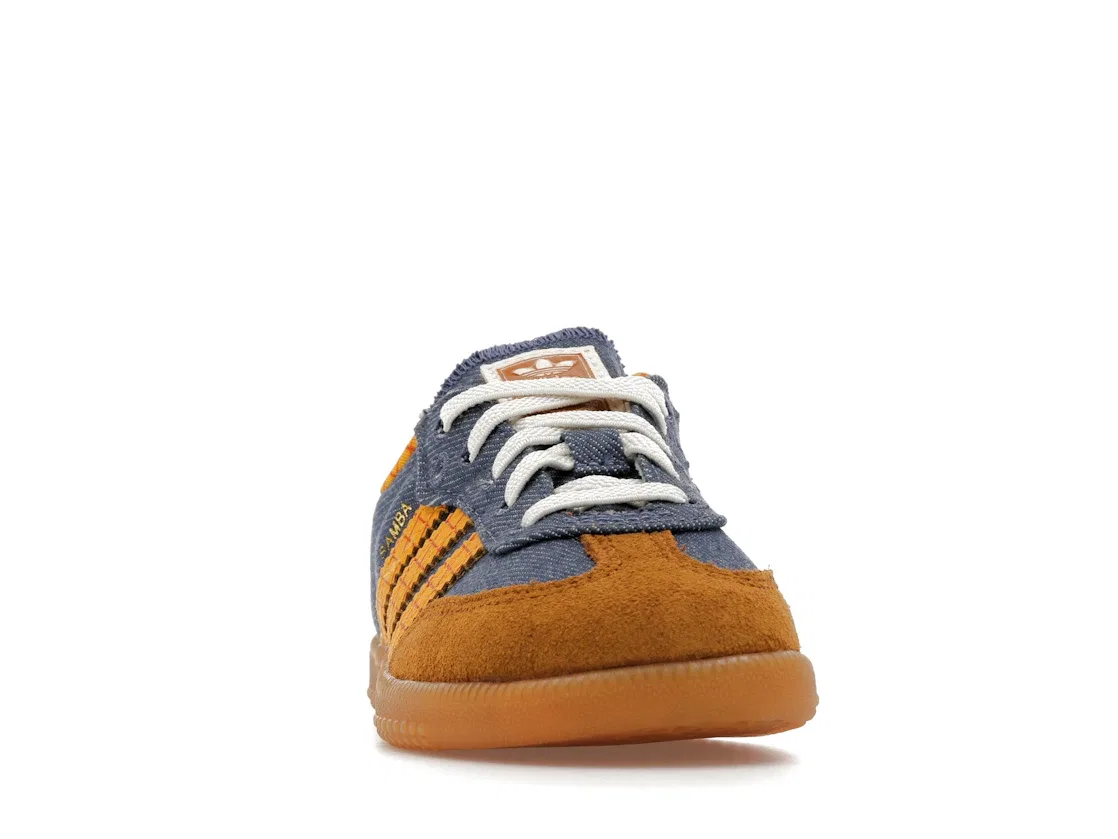 Детские кроссовки с эластичными шнурками Adidas Samba OG Elastic Laces Disney Pixar's Toy Story Woody, Crew Blue/Crew Yellow/Off White — фото 2