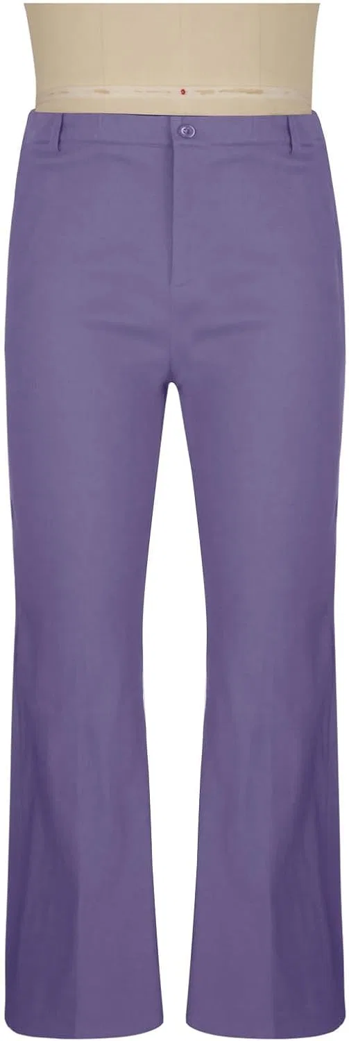 Мужские брюки-клеш с принтом 70s Disco Pants, фиолетовый — фото 3