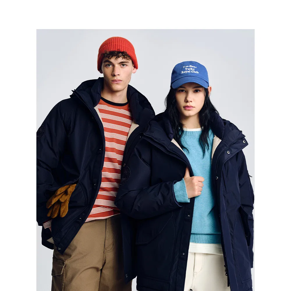 Детский пуховик с принтом Skating Collection Teenie Weenie Men, Navy Blue — фото 4