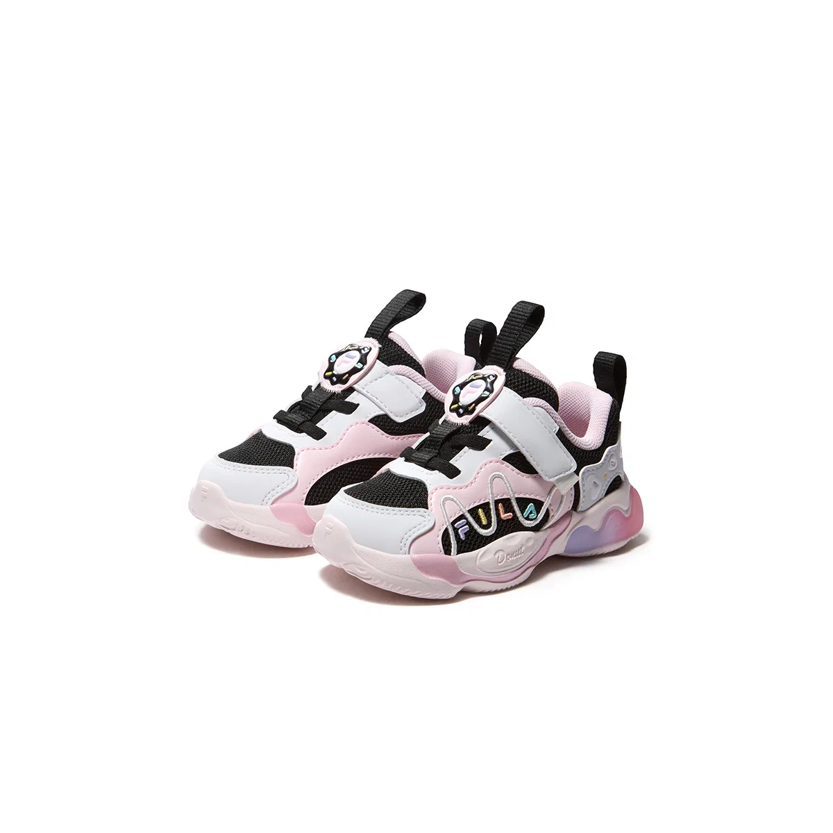 Детские тренировочные кроссовки с синтетической кожей FILA KIDS, Black/FILA White — фото 4