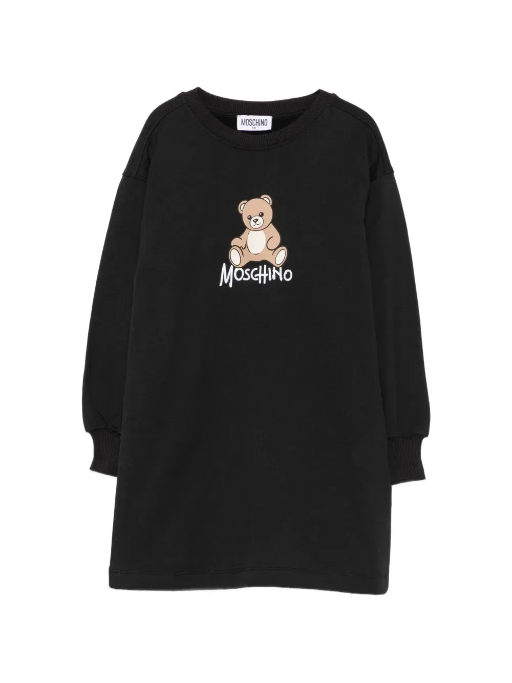 Платье с логотипом Moschino Kids, черный