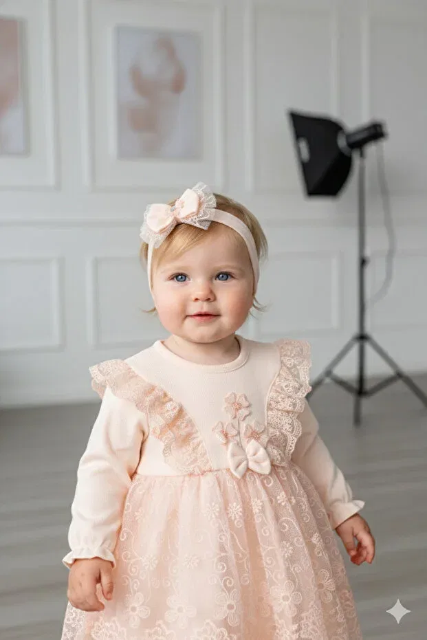Детское кружевное платье для девочек Miniday Baby, Multicolor — фото 4