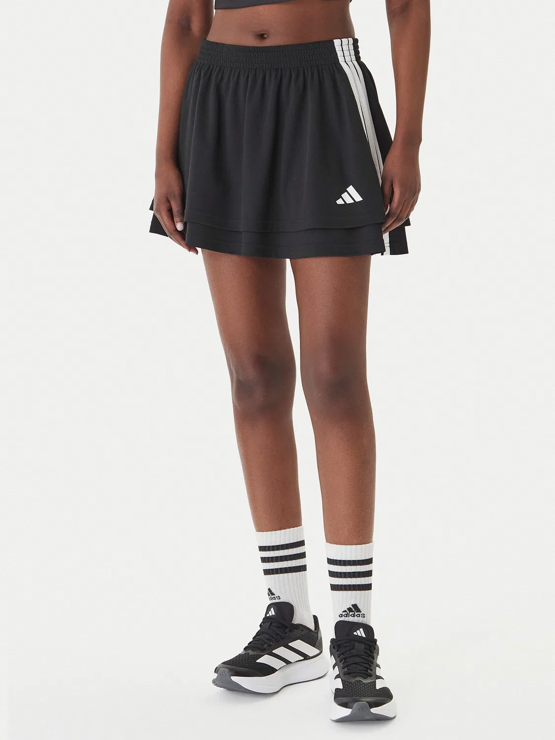 Женская мини-юбка стандартного кроя House Of Tiro Adidas, черный