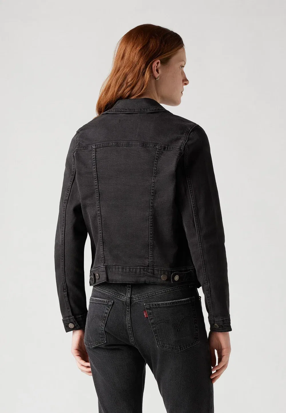 Оригинальная джинсовая куртка дальнобойщика Levi'S, Black — фото 3