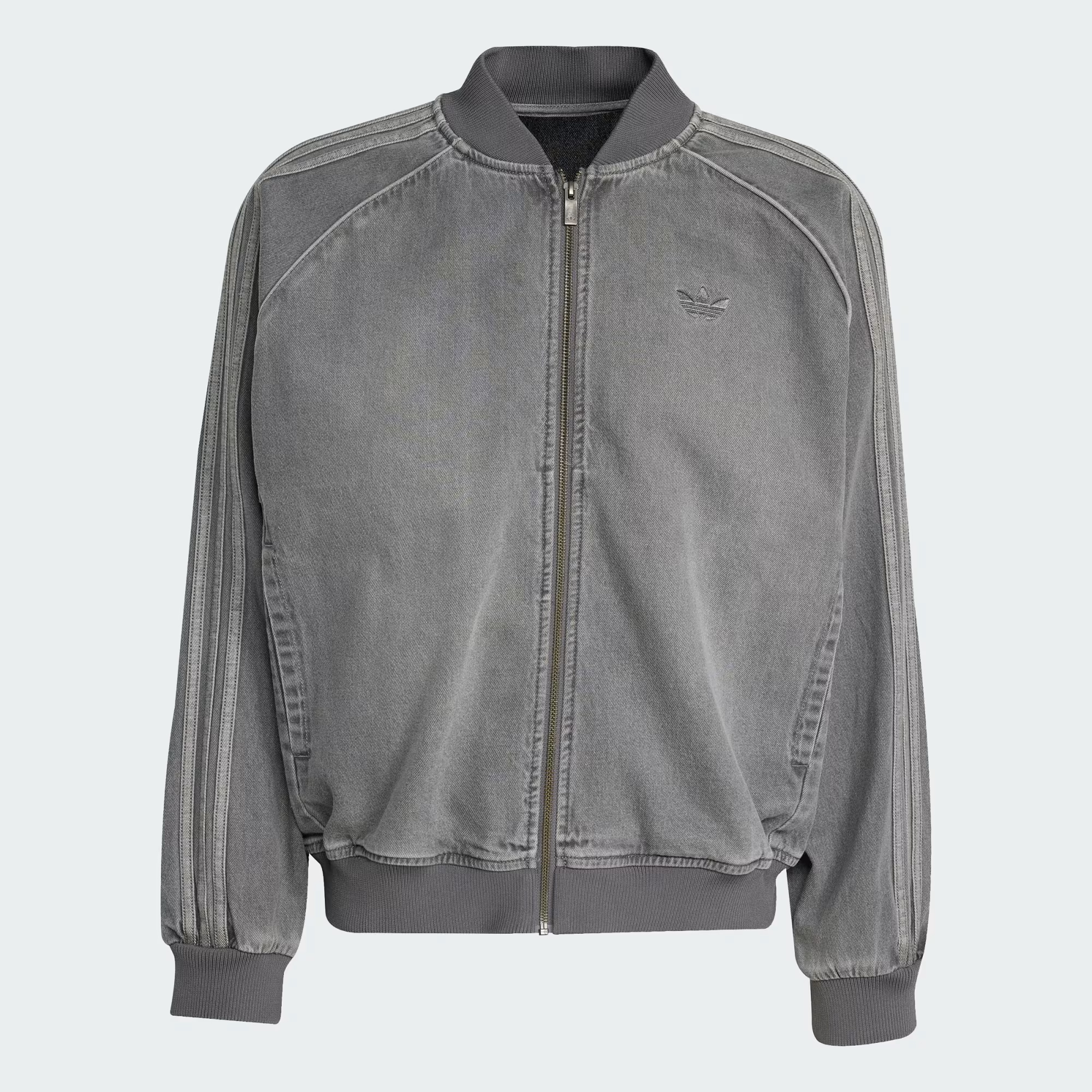 

Джинсовая джинсовая куртка Adidas Originals SST Adiecolor Low, светло-серый
