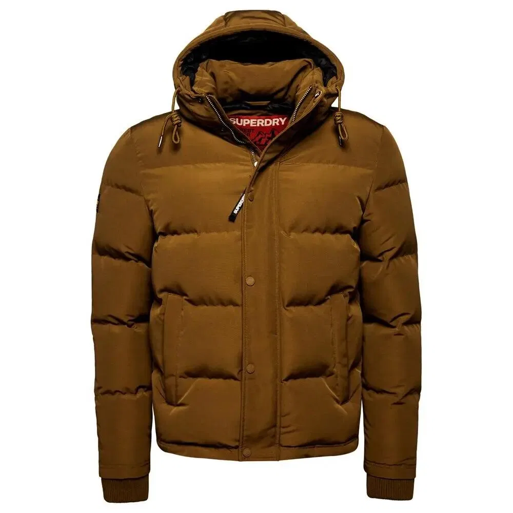 Мужская утепленная куртка с капюшоном Superdry Everest, Grun Khaki