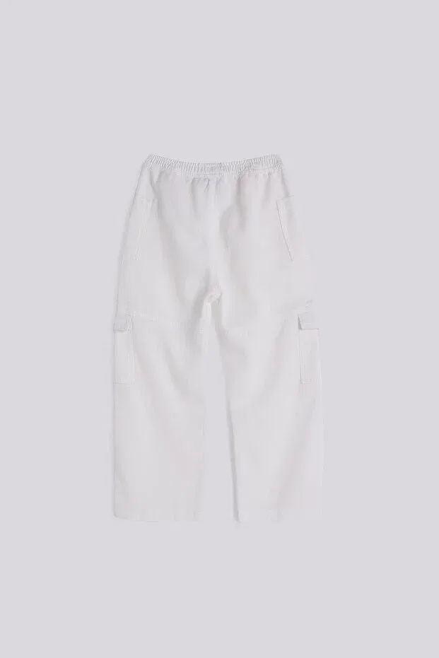 Детские брюки для девочек широкие Tyess, White — фото 3