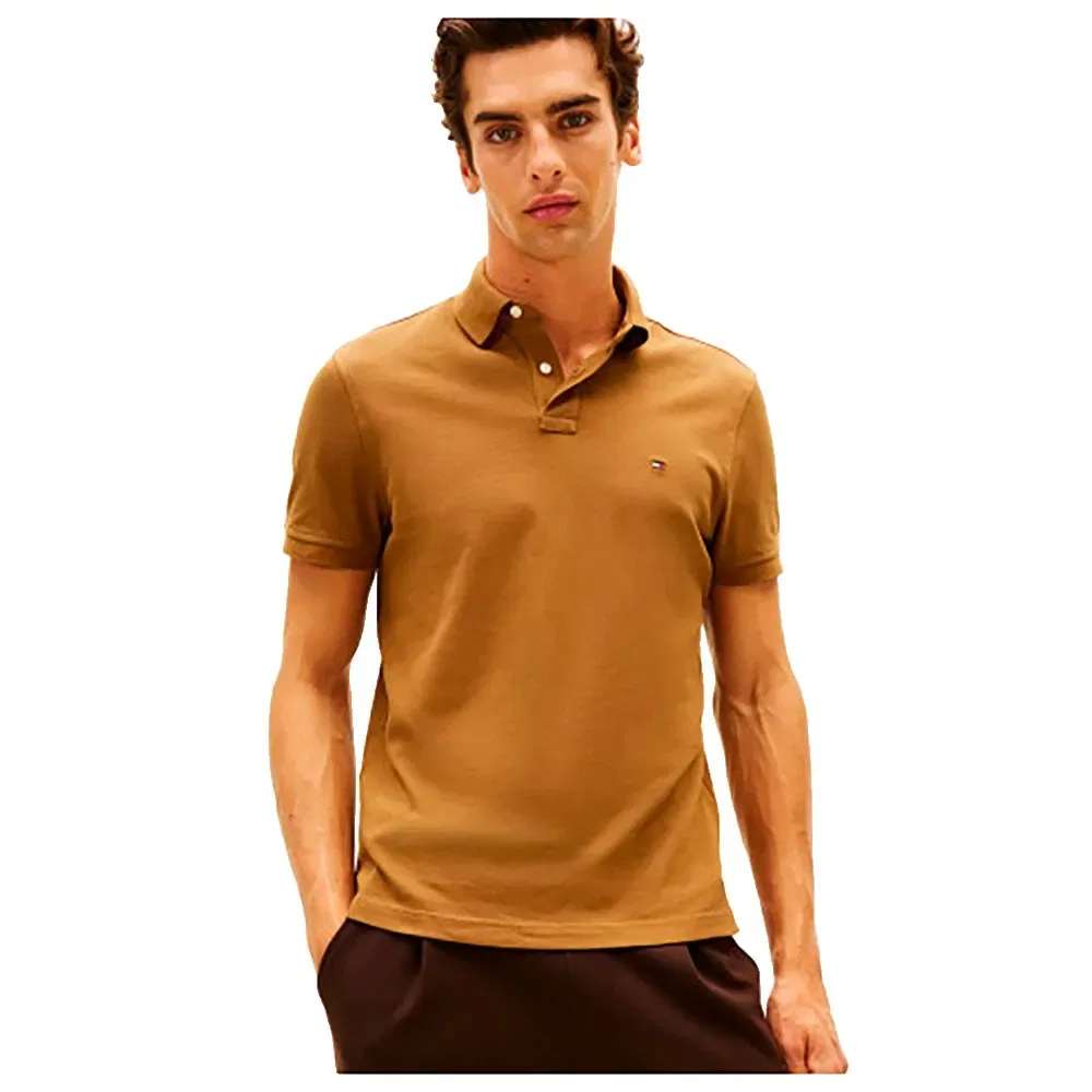 Поло Tommy Hilfiger 1985 Regular Fit, коричневый