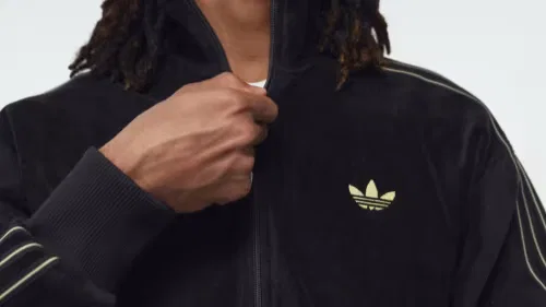 Мужская спортивная куртка свободного кроя Firebird Velour Adidas Originals, черный — фото 2