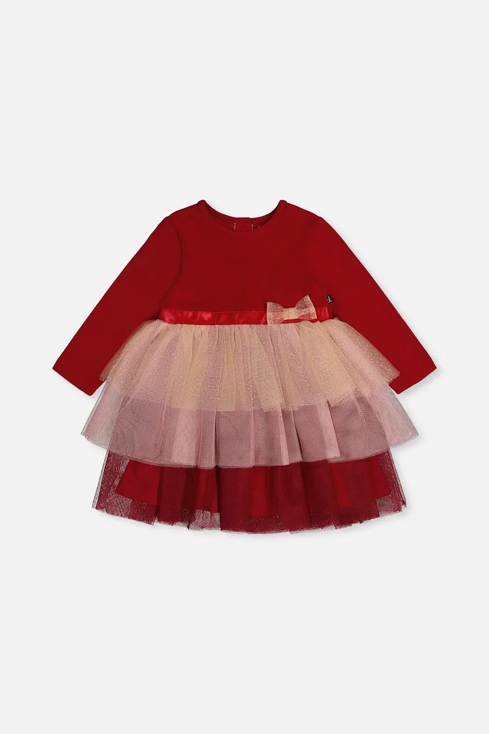 Детское платье для девочек с блестящей юбкой Christmas Couture Deux par Deux, Rouge