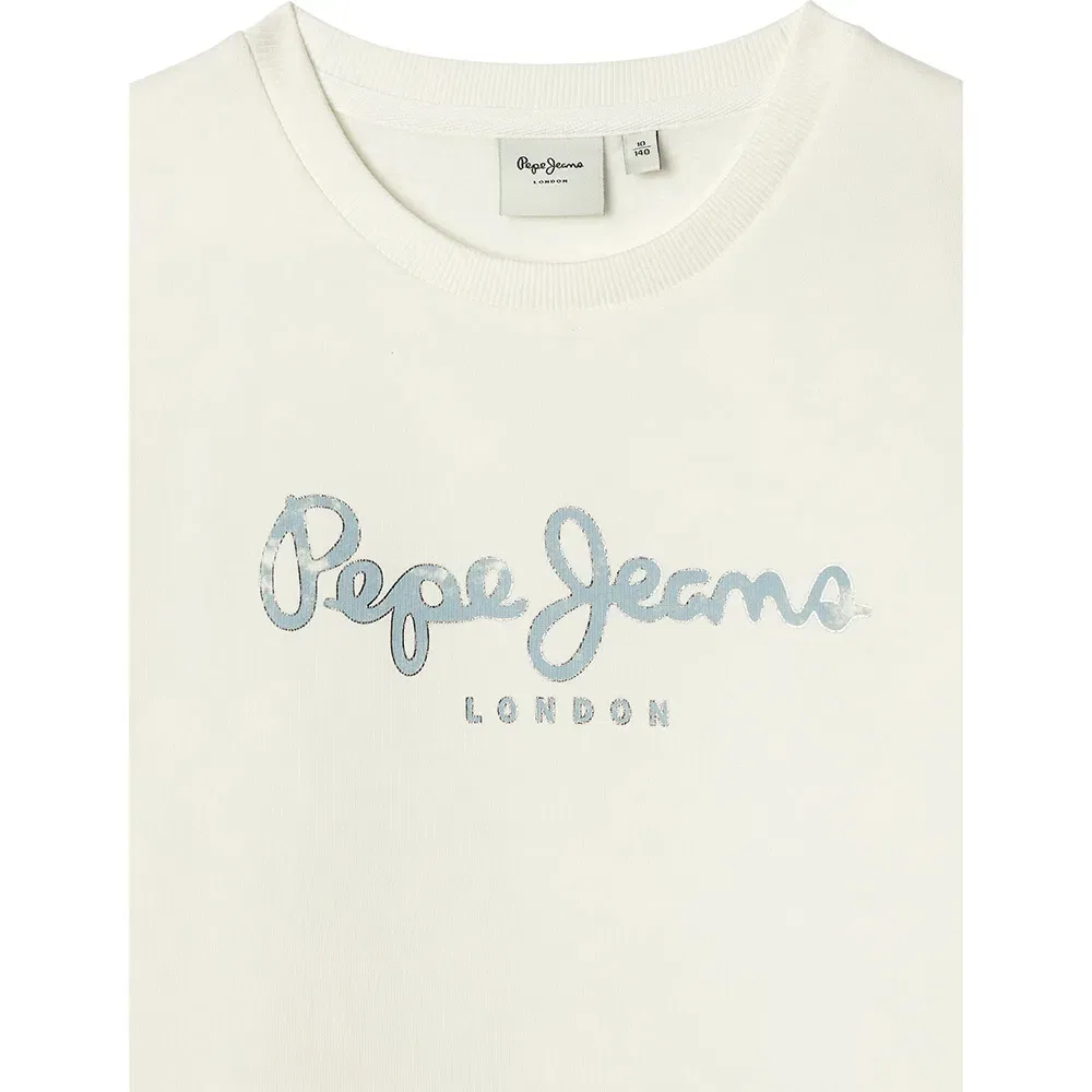 Детский свитшот для девочек с принтом Lyra Pepe jeans, White — фото 3