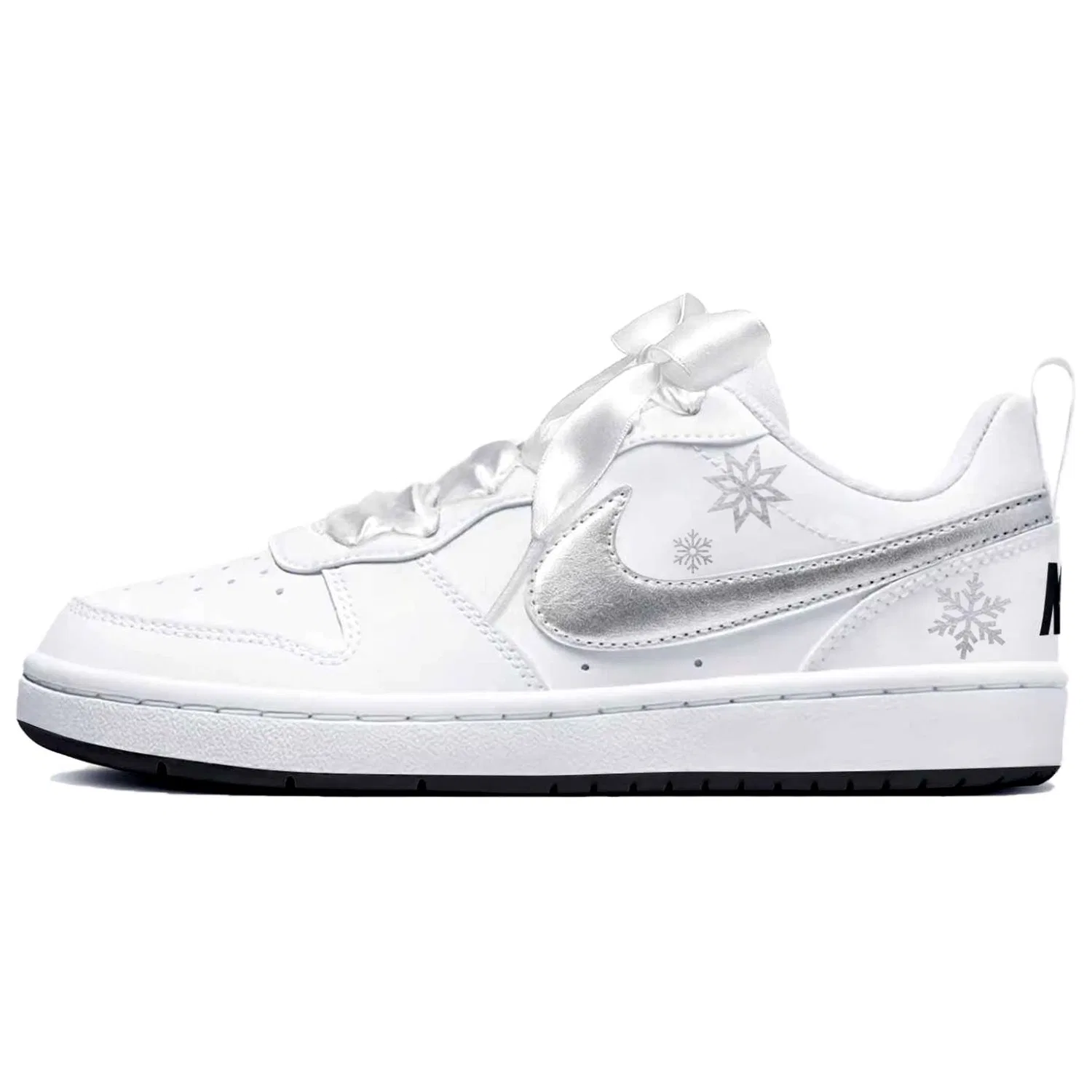 Детские кроссовки-скейтборд низкие Nike Court Borough Silver White, Белый