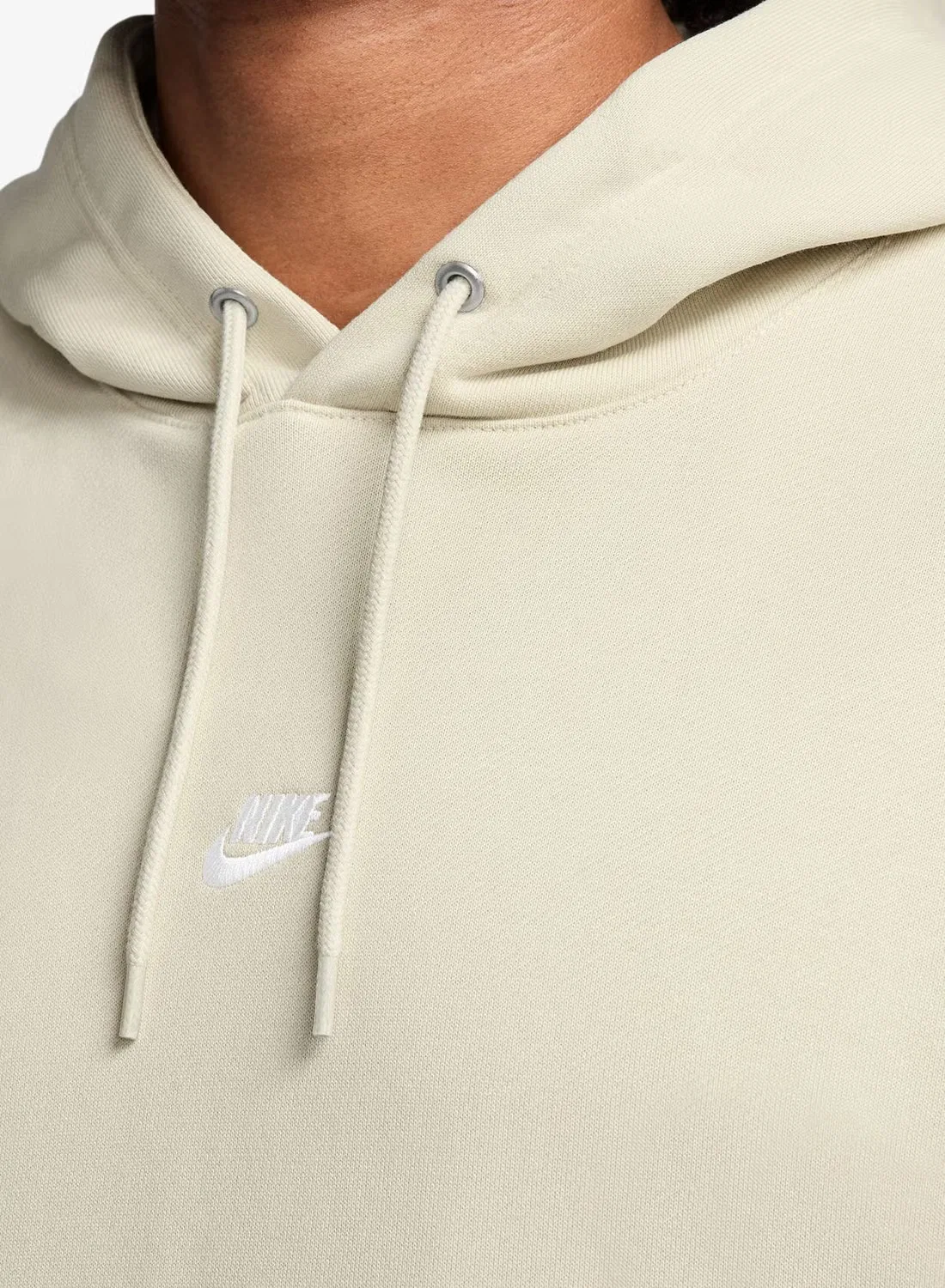 Худи оверсайз с капюшоном Club Nike, светло-хаки — фото 3