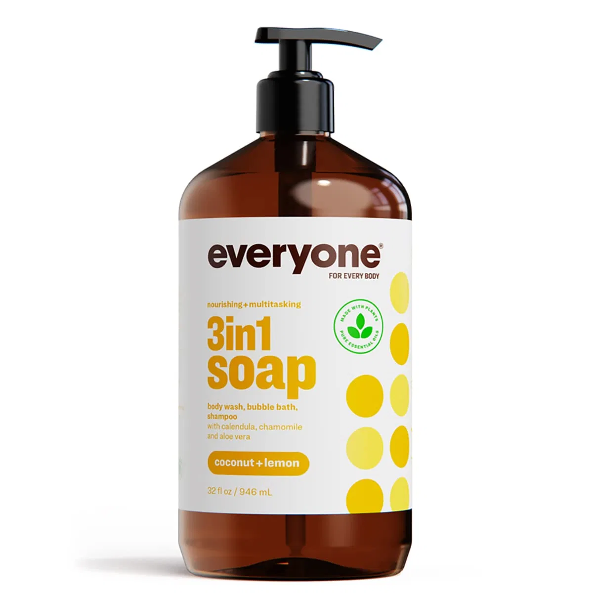 3-in-1 Soap Coconut plus Lemon, 32 oz, everyone for every body