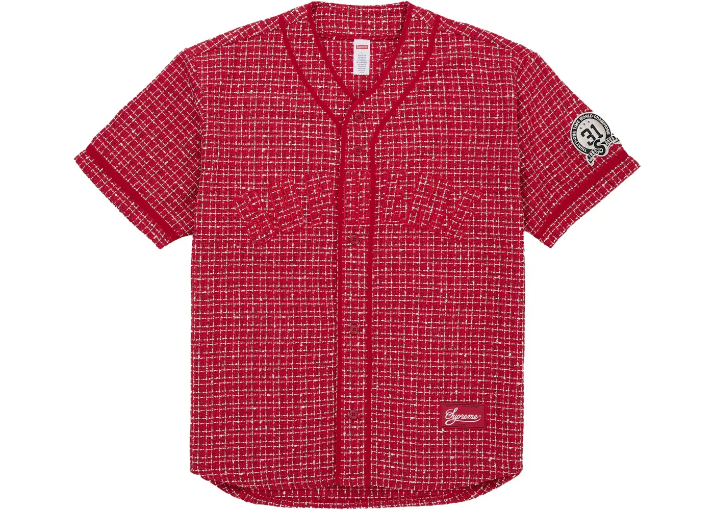 Мужская бейсбольная джерси из букле Jersey Supreme, Red