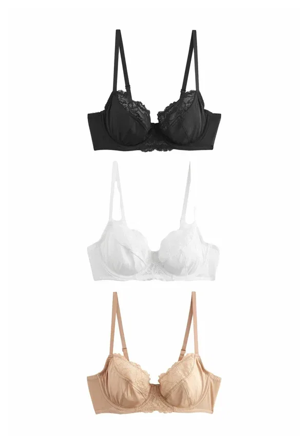 Бюстгальтер с косточками 3 Pack Next, белый/черный — фото 4