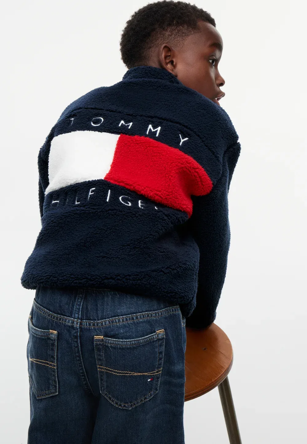 Флисовая куртка с флагом на молнии Tommy Hilfiger, Dark Blue — фото 4