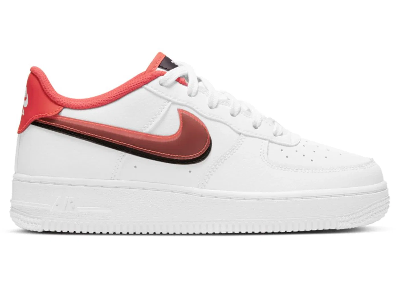 Детские кроссовки Lifestyle Nike Air Force 1 LV8, White/Black/Bright Crimson