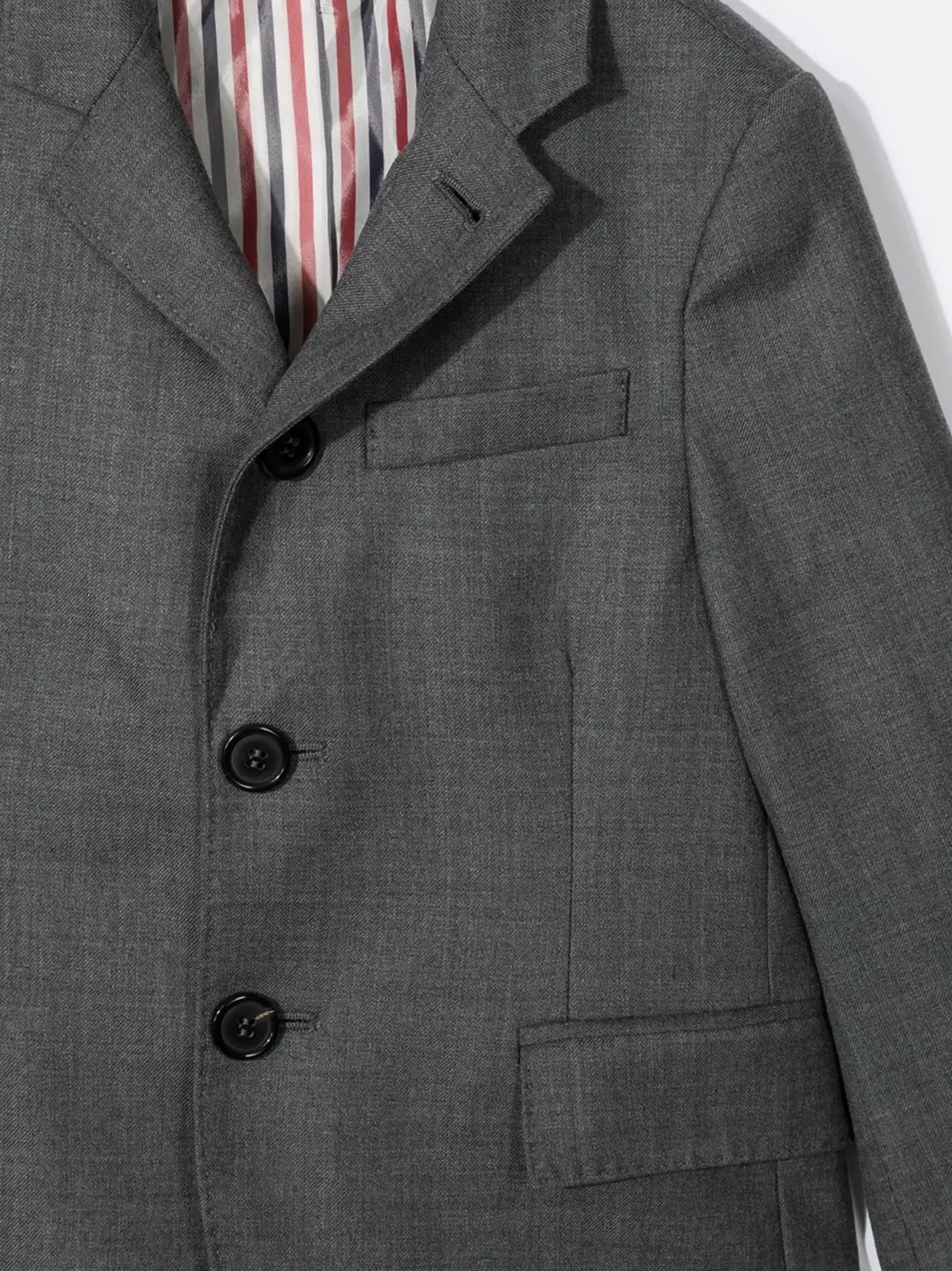 Пиджак из шерсти твид Super 120s Thom Browne, средне-серый — фото 2
