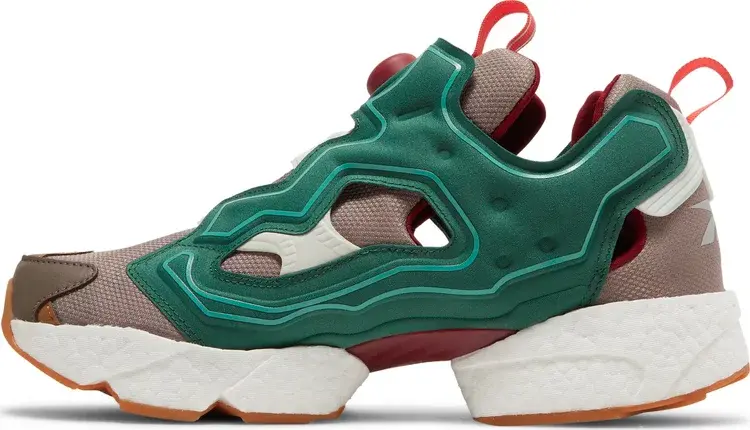 Кроссовки billionaire boys club x instapump fury boost 'earth' Reebok, зеленый — фото 4
