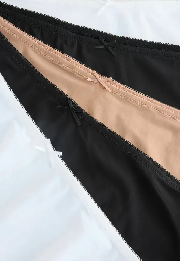 Трусы с кружевом Midi fit no vpl back 5 pack, Next, White, Praline, Nude, белый — фото 2