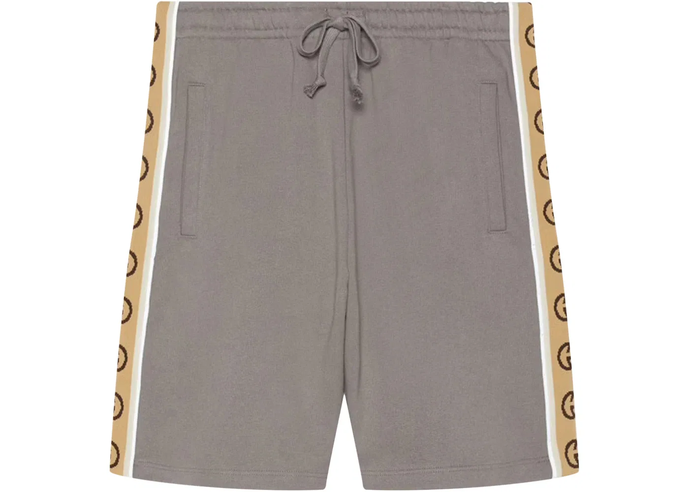 Мужские шорты из хлопкового джерси с принтом GG Gucci, Grey