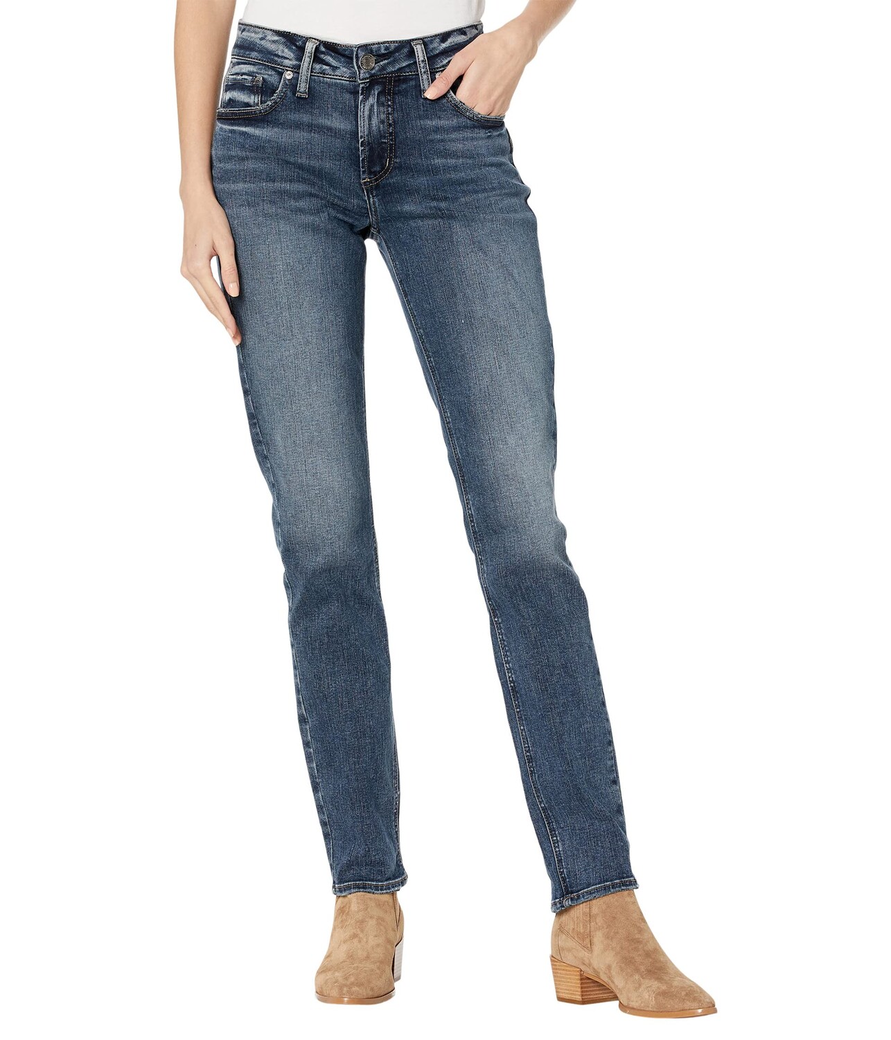 

Джинсы Silver Jeans Co., Elyse Mid-Rise Straight Leg Jeans L03403EDB328