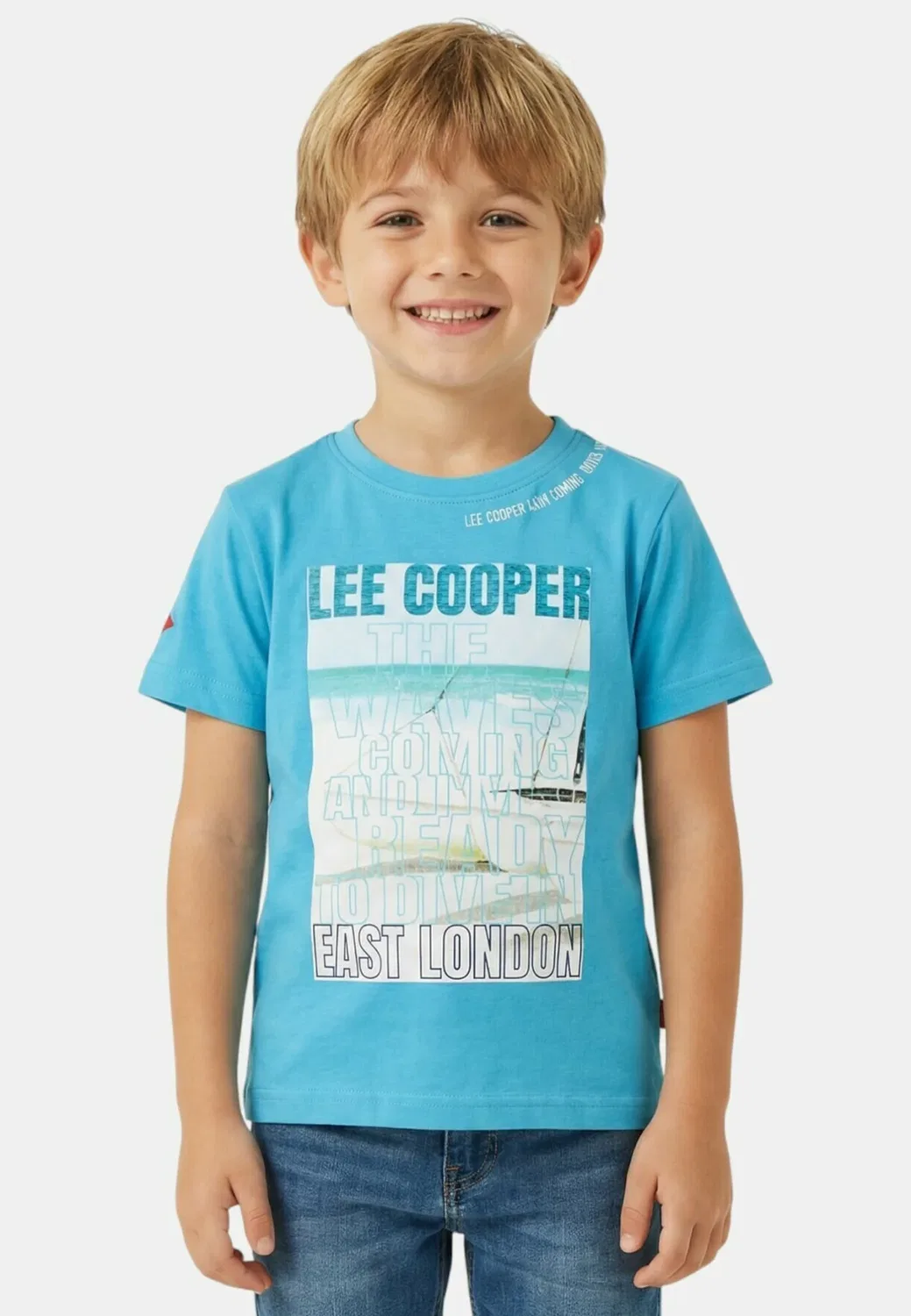 Imprimé en - print t-shirt Lee Cooper, Bleu