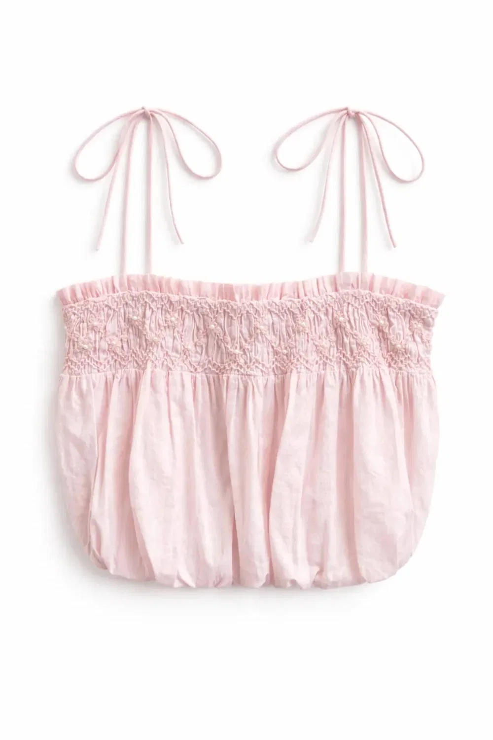 Детский топ без бретелей с вышивкой June Pearl Embroidered Top KatieJnyc, Pale Pink — фото 2